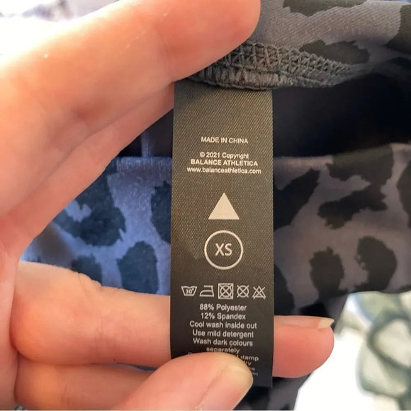 BALANCE ATHLETICA Lux Pant Panther Black Leopard Print Leggings XS - Picture 7 of 7